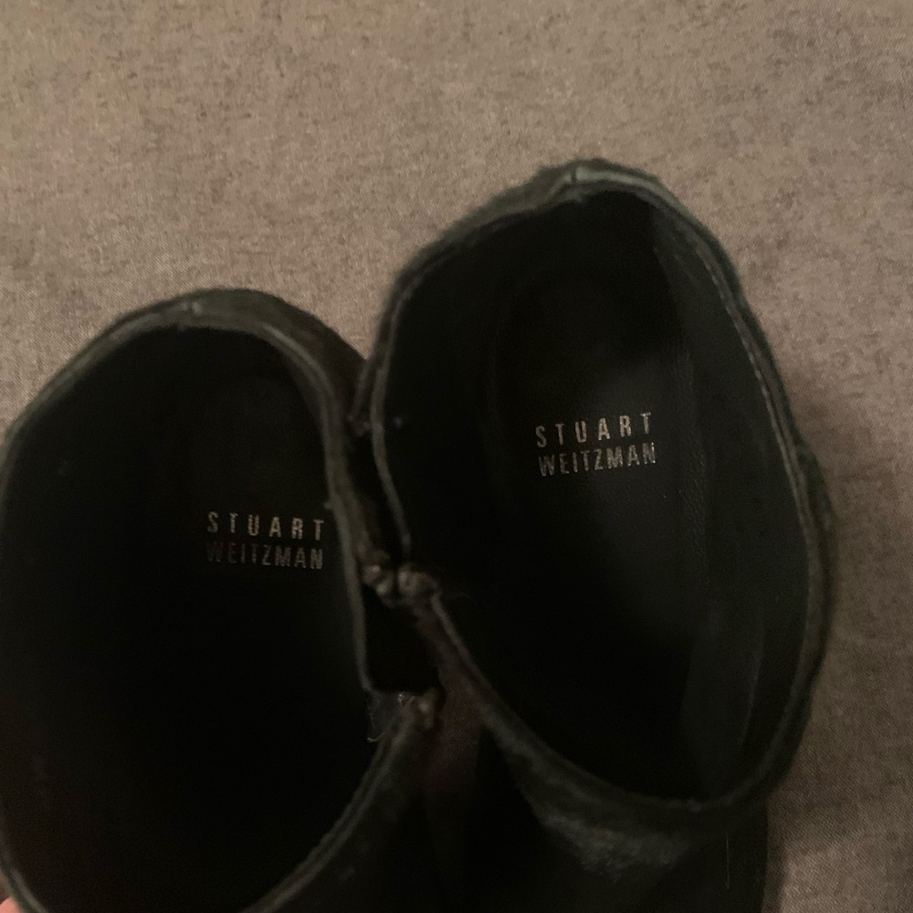 Black Cowhide Stuart Weitzman Booties - image 7